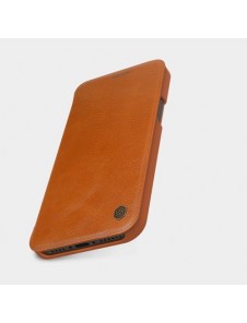 Nillkin Qin original läderfodral till iPhone 12 Pro Max - Brun
