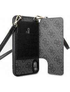 Guess 4G Crossbody Cardslot GUHCI61CB4GG iPhone XR - Grå