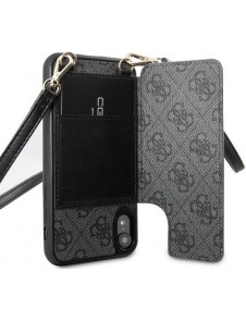 Guess 4G Crossbody Cardslot GUHCI61CB4GG iPhone XR - Grå