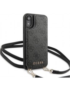 Guess 4G Crossbody Cardslot GUHCI61CB4GG iPhone XR - Grå