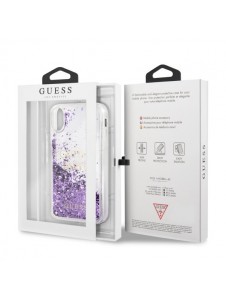 Guess hårt fodral Glitter Hearts GUHCPXGLUQPU iPhone X / XS - Purple