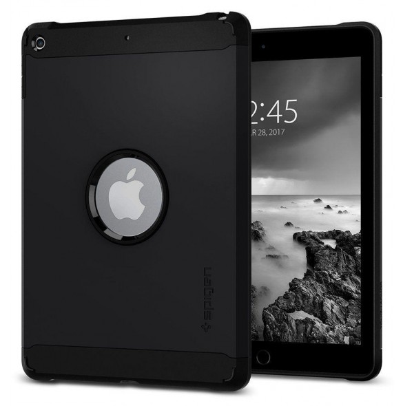 Spigen Tough Armor fodral täcker iPad 9.7 2018 / 9.7 2017 - Svart