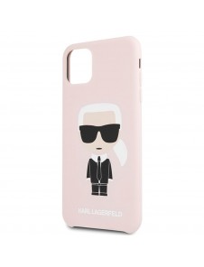 Karl Lagerfeld KLHCN65SLFKPI Silikon Ikonisk hårddisk iPhone 11 Pro Max - Rosa