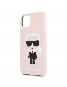 Karl Lagerfeld KLHCN65SLFKPI Silikon Ikonisk hårddisk iPhone 11 Pro Max - Rosa