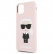 Karl Lagerfeld KLHCN65SLFKPI Silikon Ikonisk hårddisk iPhone 11 Pro Max - Rosa