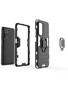 JollyFX Ring Armor Case Kickstand Tough Rugged cover till Xiaomi Mi 10T Pro / Mi 10T - Svart