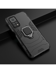 JollyFX Ring Armor Case Kickstand Tough Rugged cover till Xiaomi Mi 10T Pro / Mi 10T - Svart