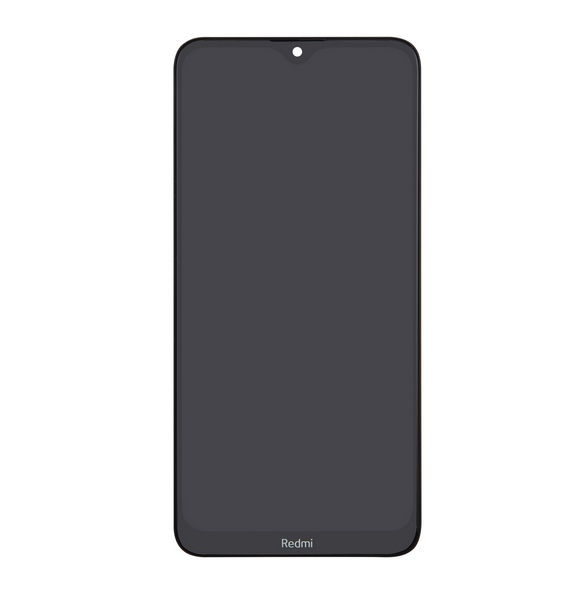 LCD-skärm + pekdon + frontlucka till Xiaomi Redmi 8A - Svart (Servicepaket)