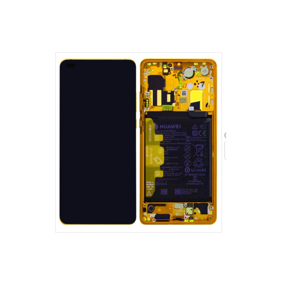 LCD-skärm + pekdon + framskal Huawei P40 - Rodnad guld (servicepaket)
