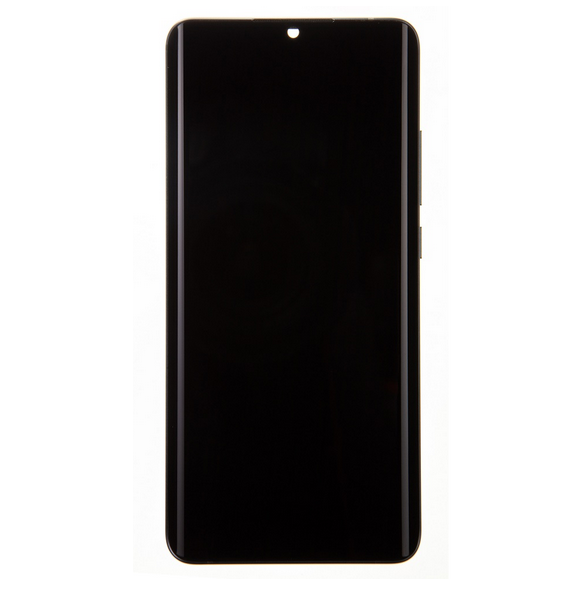 LCD-skärm + pekdon + frontlucka till Xiaomi Mi Note 10 Lite - Midnatt svart (Service Pack)