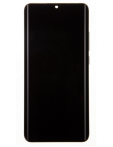 LCD-skärm + pekdon + frontlucka till Xiaomi Mi Note 10 Lite - Midnatt svart (Service Pack)