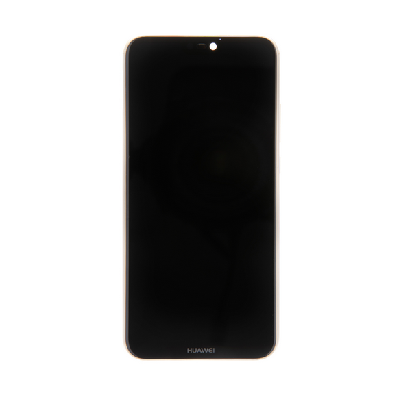 LCD-skärm + pekdon + framsida Huawei P20 Lite - Guld (servicepaket)