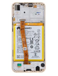LCD-skärm + pekdon + framsida Huawei P20 Lite - Guld (servicepaket)