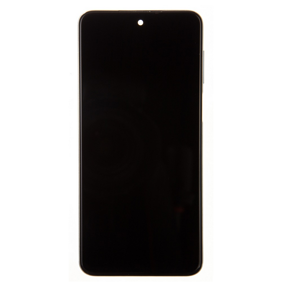 LCD-skärm + pekdon + frontlucka till Xiaomi Redmi Note 9S - Vit (Service Pack)