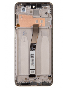 LCD-skärm + pekdon + frontlucka till Xiaomi Redmi Note 9S - Vit (Service Pack)