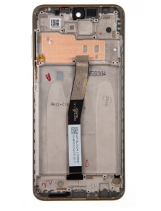 LCD-skärm + pekdon + frontlucka till Xiaomi Redmi Note 9 Pro - Vit (Service Pack)