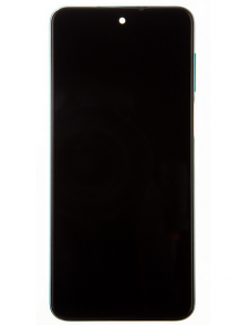 LCD-skärm + pekdon + frontlucka till Xiaomi Redmi Note 9S - Blå (servicepaket)
