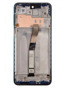 LCD-skärm + pekdon + frontlucka till Xiaomi Redmi Note 9S - Blå (servicepaket)