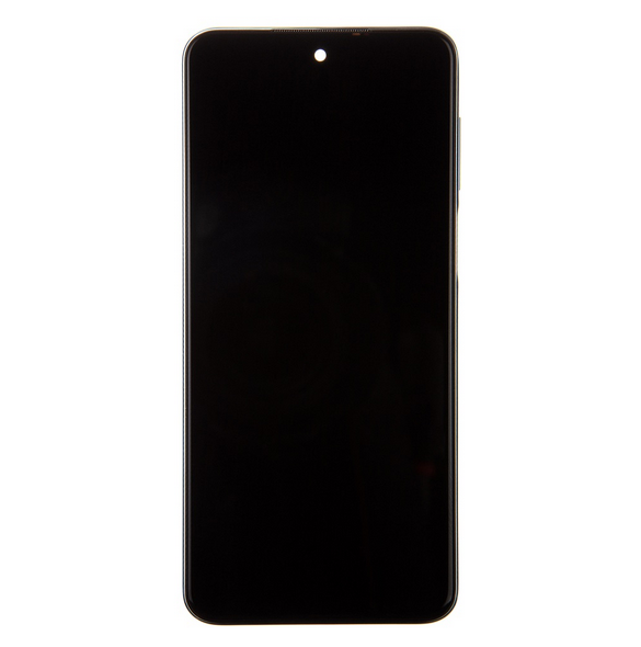 LCD-skärm + pekdon + frontlucka till Xiaomi Redmi Note 9 Pro - Svart (servicepaket)