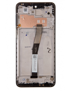 LCD-skärm + pekdon + frontlucka till Xiaomi Redmi Note 9 Pro - Svart (servicepaket)