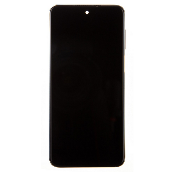 LCD-skärm + pekdon + frontlucka till Xiaomi Redmi Note 9S - Suddig (Service Pack)