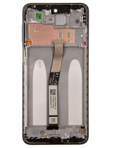 LCD-skärm + pekdon + frontlucka till Xiaomi Redmi Note 9S - Suddig (Service Pack)