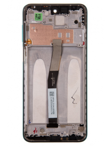 LCD-skärm + pekdon + frontlucka till Xiaomi Redmi Note 9 Pro - Grön (servicepaket)