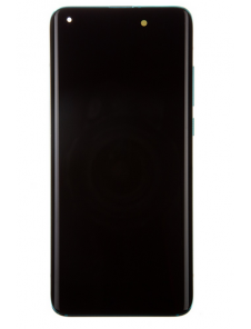 LCD-skärm + pekdon + frontlucka till Xiaomi Mi 10 - Grön (Servicepaket)