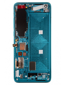 LCD-skärm + pekdon + frontlucka till Xiaomi Mi 10 - Grön (Servicepaket)