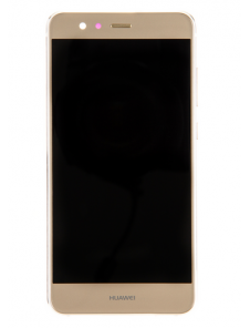 LCD-skärm + beröringsenhet + framsida + batteri Huawei P10 Lite - Guld