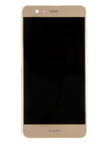 LCD-skärm + beröringsenhet + framsida + batteri Huawei P10 Lite - Guld