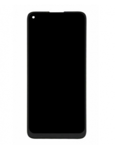 LCD-display + Touch Unit + Front Skal till Motorola G8 - Svart (Service Pack)