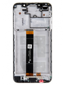 LCD-display + Touch Unit + Framsida Motorola E6 Play - Svart (Service Pack)