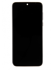 LCD-display + Touch Unit + Front Skal till Motorola G8 Plus - Mörkröd (Service Pack)