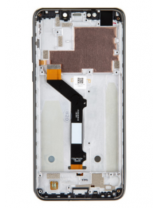 LCD-display + Touch Unit + Front Skal till Motorola One - Svart (Service Pack)