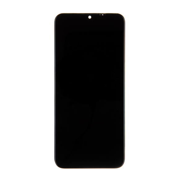 LCD-display + Touch Unit + Front Skal till Motorola G8 Power Lite - Svart (Service Pack)