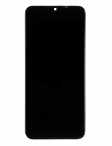 LCD-display + Touch Unit + Front Skal till Motorola G8 Power Lite - Svart (Service Pack)