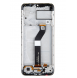 LCD-display + Touch Unit + Front Skal till Motorola G8 Power Lite - Svart (Service Pack)