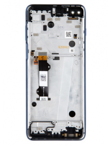 LCD-display + Touch Unit + Front Skal till Motorola G 5G Plus - Blå (Service Pack)
