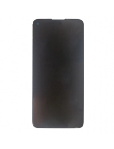 LCD-skärm + pekdon + frontlucka Motorola G9 Plus - Svart (Servicepaket)