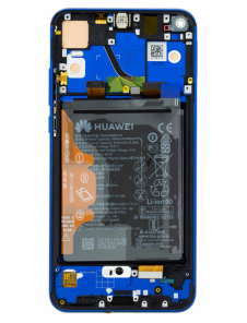 LCD-skärm + pekdon + framsida Huawei Honor View 20 - Blå (Servicepaket)