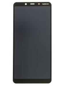 Touch Unit + LCD-skärm Nokia 3.1 Plus - Svart