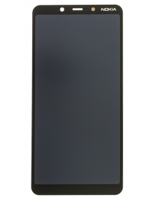 Touch Unit + LCD-skärm Nokia 3.1 Plus - Svart