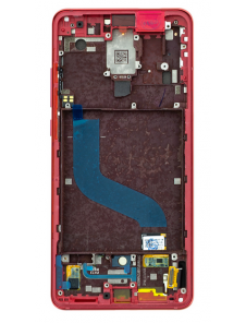 LCD-display + Touch Unit + Framsida för Xiaomi Mi 9T - Röd