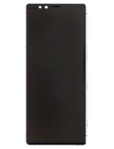 LCD-skärm + pekdon + framsida Sony Xperia 1 - Grå (Servicepaket)