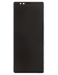 LCD-skärm + pekdon + framsida Sony Xperia 1 - Grå (Servicepaket)