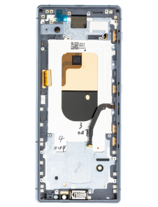 LCD-skärm + pekdon + framsida Sony Xperia 1 - Grå (Servicepaket)