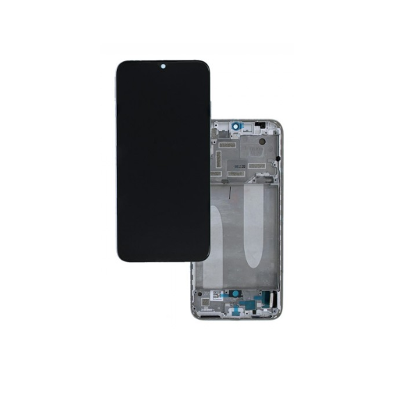 LCD-skärm + pekdon + frontlucka till Xiaomi Mi A3 - Blå (Servicepaket)