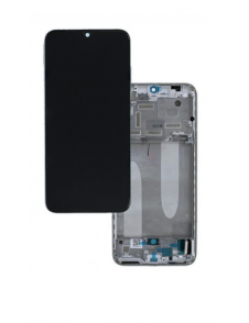 LCD-skärm + pekdon + frontlucka till Xiaomi Mi A3 - Blå (Servicepaket)