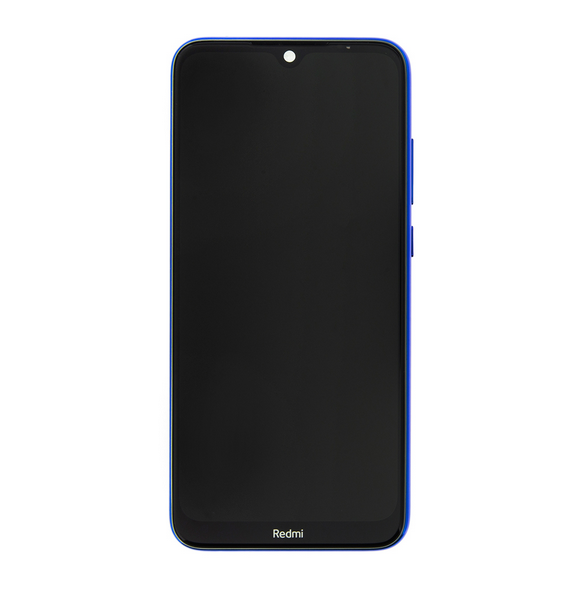 LCD-skärm + pekdon + frontlucka till Xiaomi Redmi Note 8T - Blå (Servicepaket)